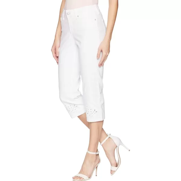 NYDJ Women's Marilyn Crop With Eyelet Embroidery Hem