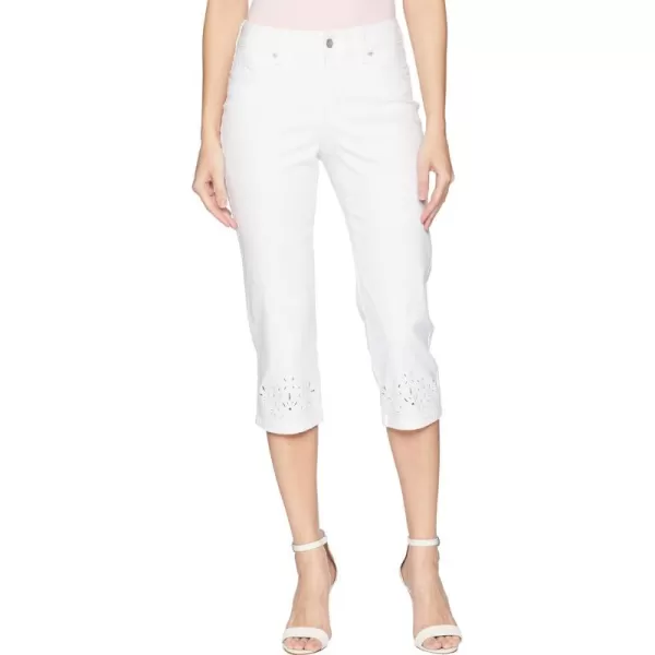 NYDJ Women's Marilyn Crop With Eyelet Embroidery Hem