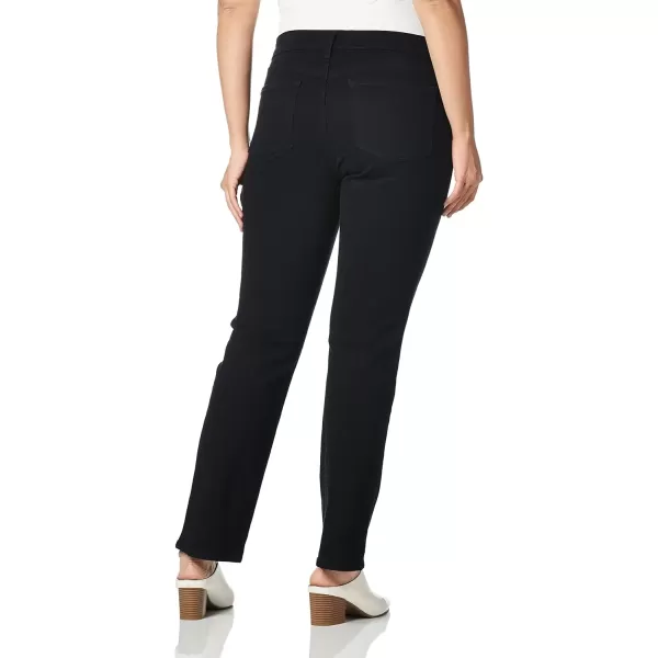 imageNYDJ Womens Petite Marilyn Straight JeanBlack P431b