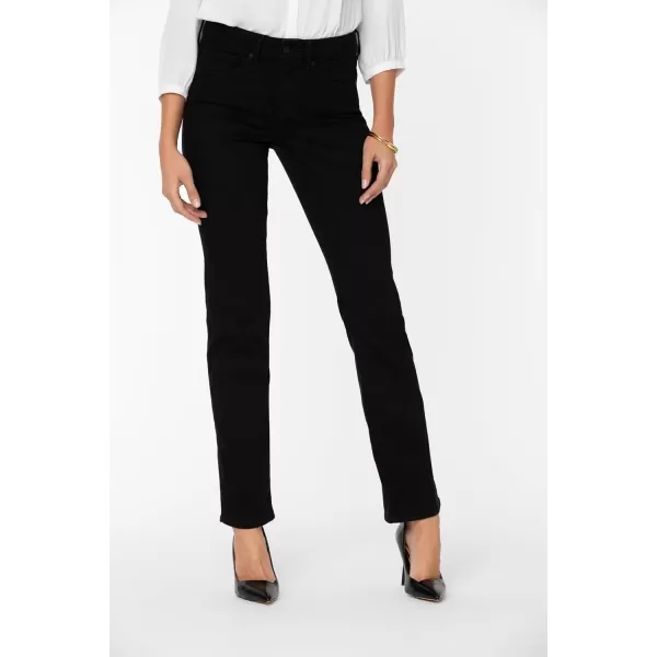 imageNYDJ Womens Petite Marilyn Straight JeanBlackBlack