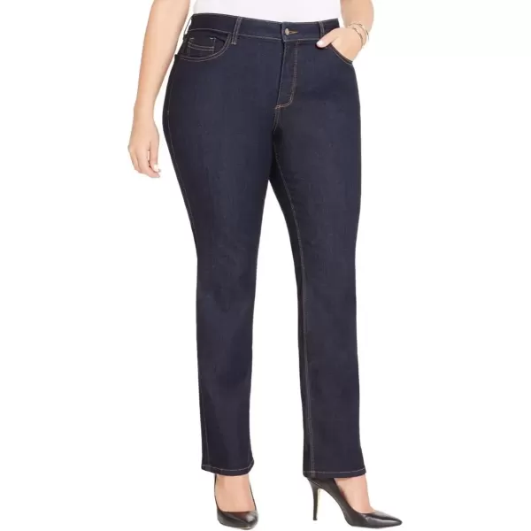 imageNYDJ Womens Plus Size Marilyn Straight Ankle Jeans  Slimming ampamp Flattering FitDark Enzyme Ii
