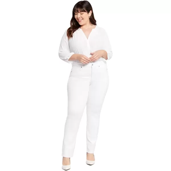 imageNYDJ Womens Plus Size Marilyn Straight Ankle Jeans  Slimming ampamp Flattering FitOptic White