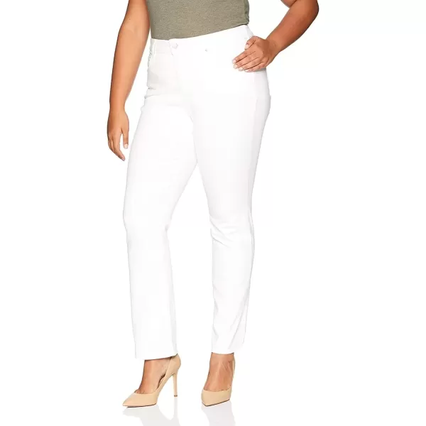 imageNYDJ Womens Plus Size Marilyn Straight Ankle Jeans  Slimming ampamp Flattering FitWhite