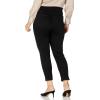 imageNYDJ Womens Plus Size Pull On Skinny Ankle Jean with Side SlitBlack