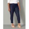 imageNYDJ Womens Plus Size Pull On Skinny Ankle Jean with Side SlitRinse