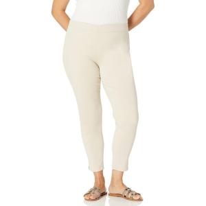 imageNYDJ Womens Plus Size Pull On Skinny Ankle Jean with Side SlitFeather