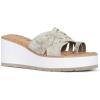imageNYDJ Womens Reesie Wedge SandalPewter