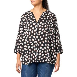 imageNYDJ Womens Plus Size Pintuck BlouseMatilda Dot