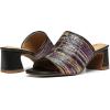 imageNYDJ Womens Comfortable And Designer Slipon Mules In Wedge HeelsBlack Multi