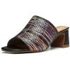 imageNYDJ Womens Comfortable And Designer Slipon Mules In Wedge HeelsBlack Multi