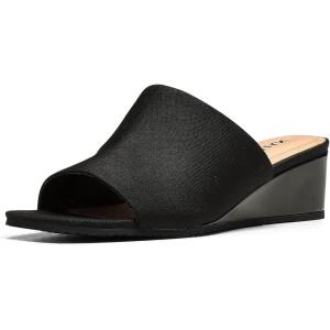 imageNYDJ Womens Comfortable And Designer Slipon Mules In Wedge HeelsBlack