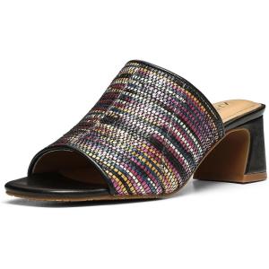 imageNYDJ Womens Comfortable And Designer Slipon Mules In Wedge HeelsBlack Multi