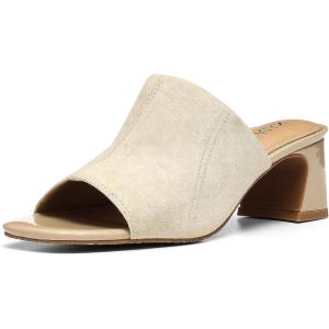 imageNYDJ Womens Comfortable And Designer Slipon Mules In Wedge HeelsSuede Sand
