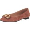 imageNYDJ Womens Faiza Suede Ballet FlatCognac