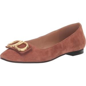 imageNYDJ Womens Faiza Suede Ballet FlatCognac