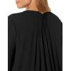imageNYDJ Womens ThreeQuarter Sleeve Pintuck Blouse  Classic Lightweight TopBlack