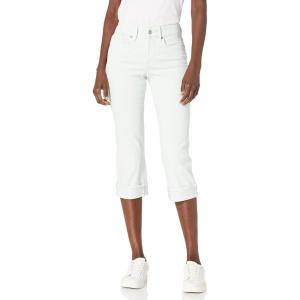 imageNYDJ Womens Marilyn Straight Crop Cuff Jeans  Cropped Slimming JeansDesert Dew