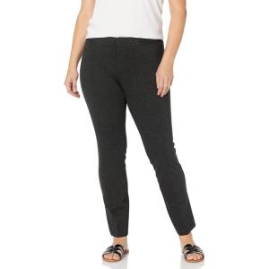imageNYDJ Womens Plus Size Trouser Pants in Ponte Knit  Slimming ampamp Flattering FitCharcoalHeathered