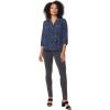 imageNYDJ Womens 34 Sleeve Pintuck BlousePisco Polka Dot