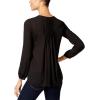 imageNYDJ Womens Petite Size 34 Sleeve Pintuck BlouseBlack