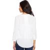 imageNYDJ Womens Petite Size 34 Sleeve Pintuck BlouseOptic White