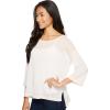 imageNYDJ Womens Petite Size Serra SweaterMacaronOptic White