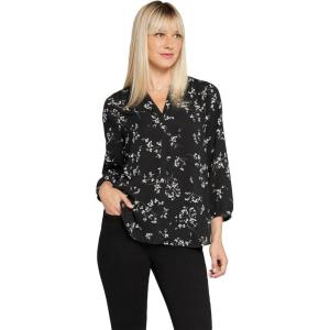 imageNYDJ Womens 34 Sleeve Pintuck BlouseNellie Valley