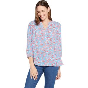 imageNYDJ Womens 34 Sleeve Pintuck BlousePacific Meadows