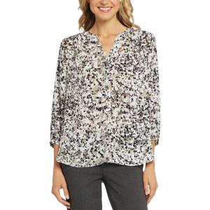 imageNYDJ Womens 34 Sleeve Pintuck BlouseSecret Cove
