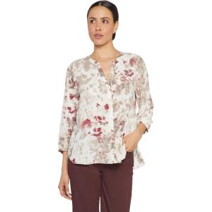 imageNYDJ Womens 34 Sleeve Pintuck BlouseWesthaven