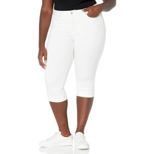 imageNYDJ Womens Petite Marilyn Crop Cuff JeansOptic White