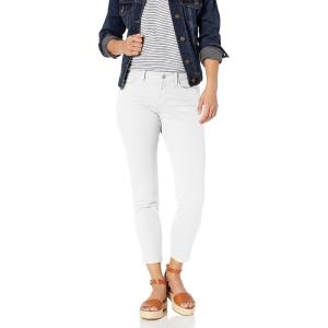imageNYDJ Womens Petite Size Alina Skinny Convertible Ankle JeansOptic White