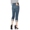 imageNYDJ Womens Dayla Wide Cuff Capri Jeans  Slimming ampamp Flattering FitOak Hill