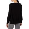 imageNYDJ Womens Long Sleeve Sweater With Exposed SeamsBlack
