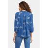 imageNYDJ Womens Pintuck Blouse 34 SleeveVerona Park