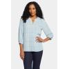 imageNYDJ Womens Pintuck Blouse 34 SleeveWembley Plaid