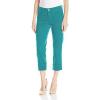 imageNYDJ Womens Dayla Wide Cuff Capri JeansTurquoise