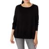 imageNYDJ Womens Long Sleeve Sweater With Exposed SeamsBlack