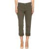 imageNYDJ Womens Petite Dayla Wide Cuff Capri Jeans in Colored Bull DenimTopiary