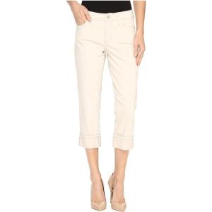 imageNYDJ Womens Petite Dayla Wide Cuff Capri Jeans in Colored Bull DenimClay