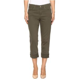 imageNYDJ Womens Petite Dayla Wide Cuff Capri Jeans in Colored Bull DenimTopiary