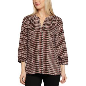 imageNYDJ Womens Pintuck Blouse 34 SleeveDarby Peaks