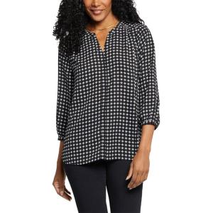 imageNYDJ Womens Pintuck Blouse 34 SleeveDorothy Dots