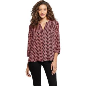 imageNYDJ Womens Pintuck Blouse 34 SleeveEureka