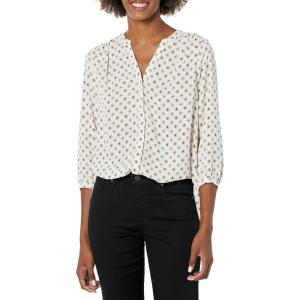 imageNYDJ Womens Pintuck Blouse 34 SleeveLamar Geo