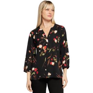 imageNYDJ Womens Pintuck Blouse 34 SleeveLynbrook Garden