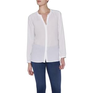 imageNYDJ Womens Pintuck Blouse 34 SleeveOptic White