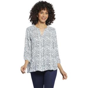 imageNYDJ Womens Pintuck Blouse 34 SleeveSilverdale
