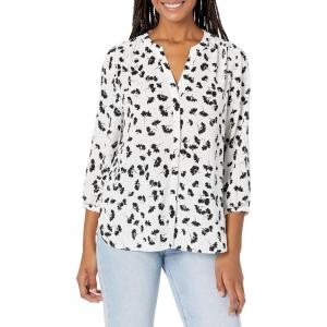 imageNYDJ Womens Pintuck Blouse 34 SleeveSouthside Park
