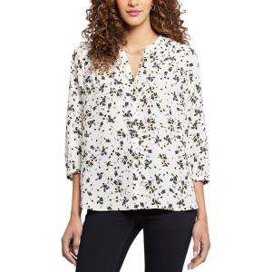 imageNYDJ Womens Pintuck Blouse 34 SleeveSugarville